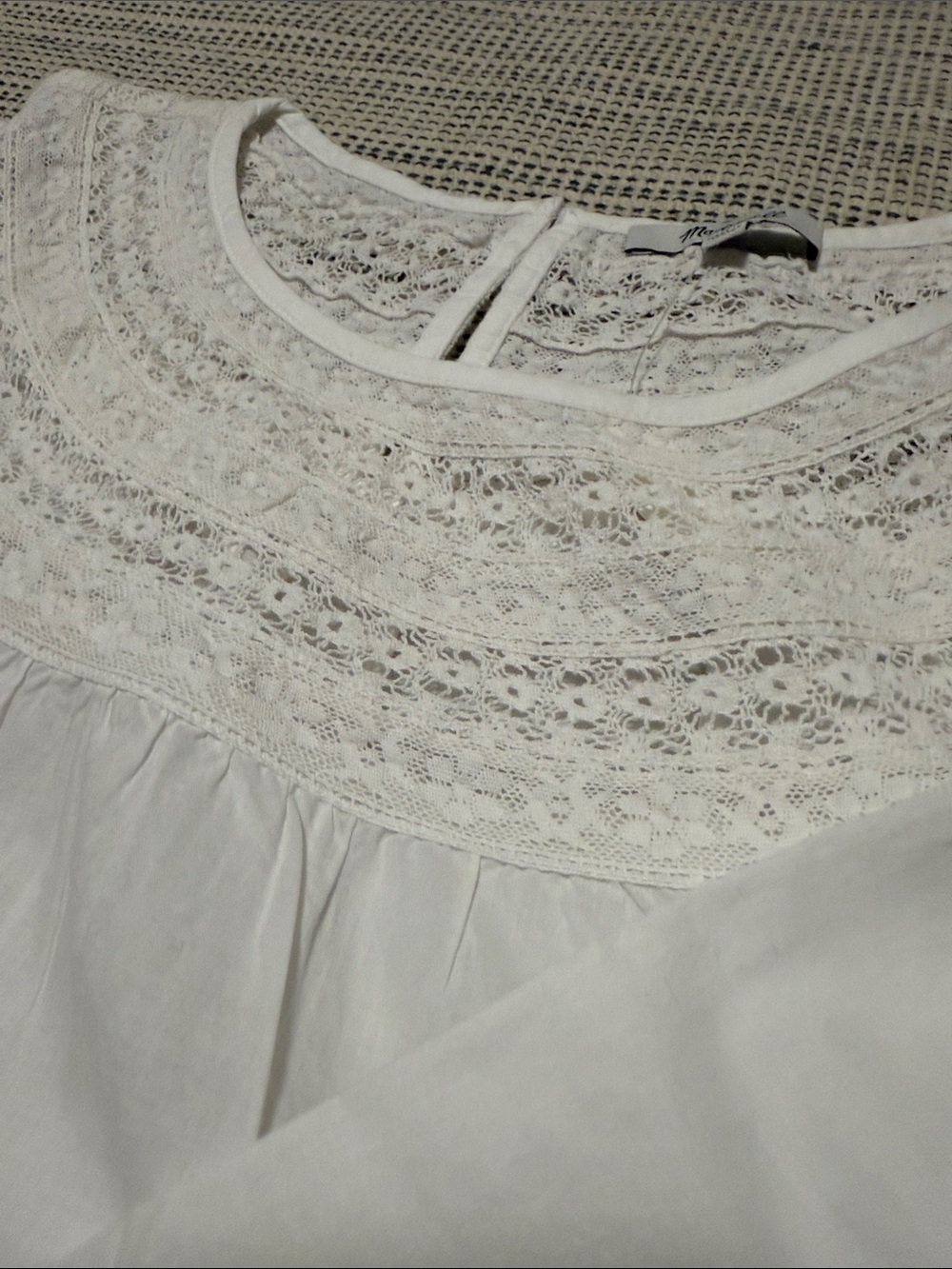 Madewell Lace-Insert High-Neck Top